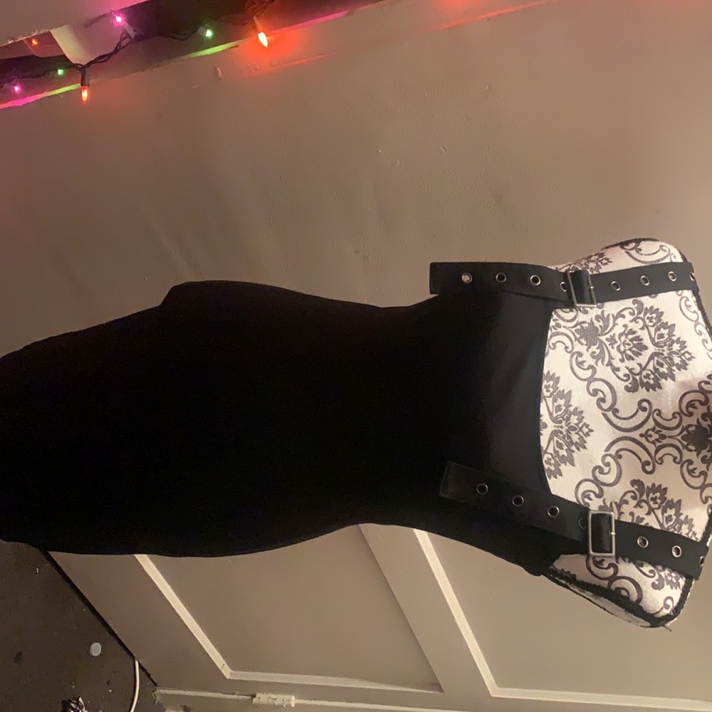 Buckled Black Dress